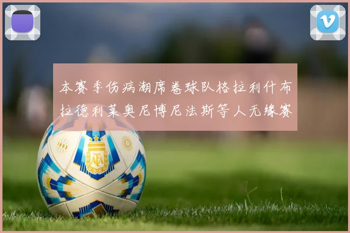 本赛季伤病潮席卷球队格拉利什布拉德利莱奥尼博尼法斯等人无缘赛季余下比赛